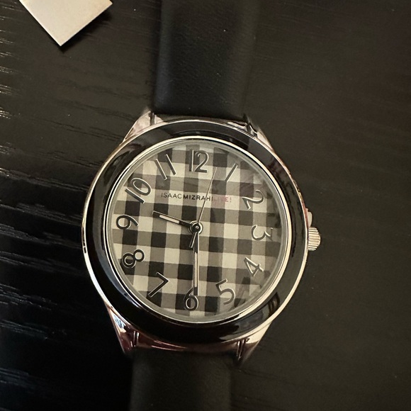 Isaac Mizrahi Black and Silver Patterned Smartwatch - Picture 2 of 3